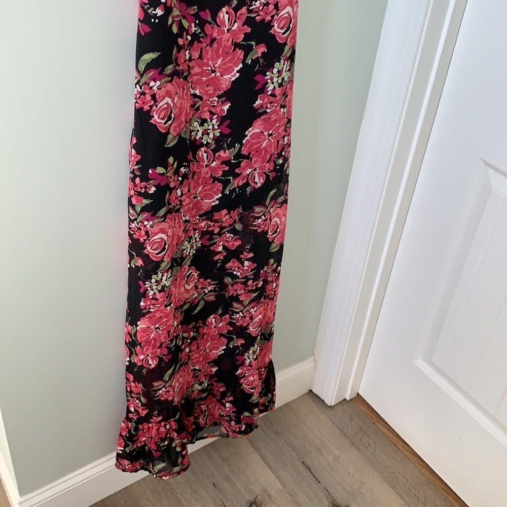 Spring Wedding Dress Floral Maxi Dress Off the Shoulder - Picture 6 of 9